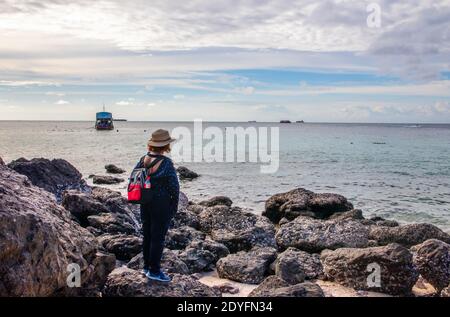 Das Leben ist wunderschön und angenehm Koh Larn Bezirk Chonburi in der Nähe Pattaya Thailand Asien Stockfoto