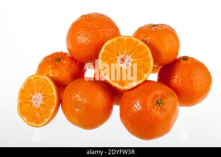 Mandarine orange, Småcitrus (Citrus reticulata) Stockfoto