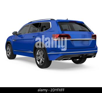Blaue SUV Auto isoliert Stockfoto