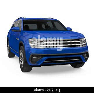 Blaue SUV Auto isoliert Stockfoto