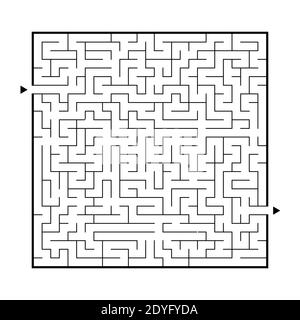 Schwieriges großes Labyrinth. Spiel für Kinder und Erwachsene. Puzzle für Kinder. Labyrinth-Rätsel. Finden Sie den richtigen Weg. Flache Vektorgrafik Stock Vektor