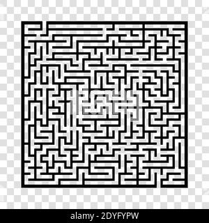 Schwieriges großes Labyrinth. Spiel für Kinder und Erwachsene. Puzzle für Kinder. Labyrinth-Rätsel. Finden Sie den richtigen Weg. Flache Vektorgrafik Stock Vektor