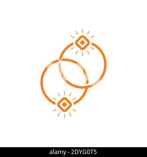 Bewegung Ringe einfache geometrische Design Logo Vektor Stock Vektor