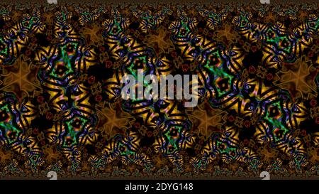 Abstrakter fraktaler mehrfarbiger symmetrischer Hintergrund. Stockfoto