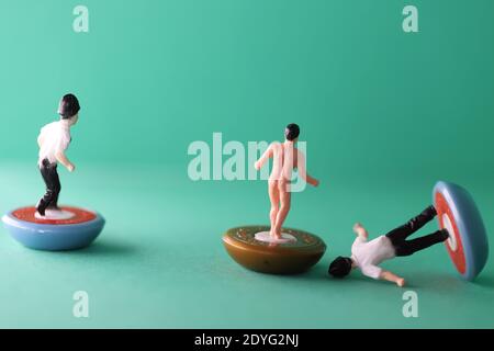 Subbuteo Tisch Fußball Streaker und Polizisten Expansion Pack. Stockfoto