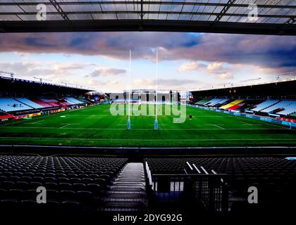 Twickenham Stoop, London, Großbritannien. Dezember 2020. Englische Premiership Rugby, Harlequins gegen Bristol Bears; Allgemeine Ansicht der The stoop von innen Kredit: Action Plus Sport/Alamy Live Nachrichten Stockfoto