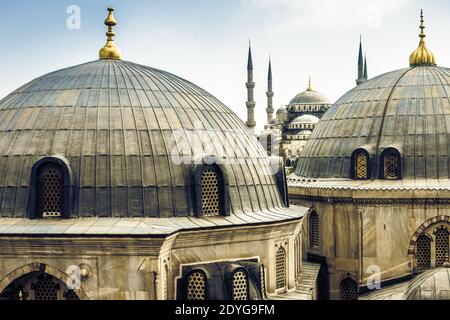 Blaue Sultan Ahmed Moschee in Istanbul, Türkei. Stockfoto