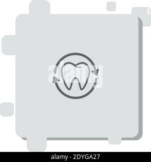 Dental Review Vektor-Symbol Moderne einfache Vektor-Illustration Stock Vektor