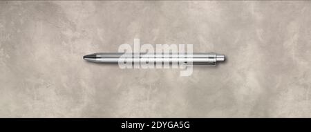 Stahl Metall Stift isoliert auf Beton Hintergrund Banner Stockfoto