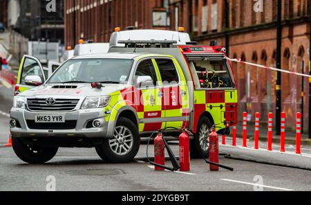 West Midlands Fire Service Toyota Hilux an einem Digbeth Untergrund Feuer Stockfoto