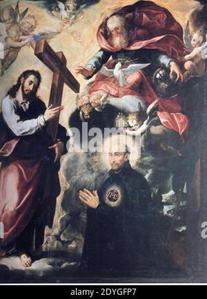 La visión de San Ignacio de Loyola. (Sacristía Mayor de la catedral de Sevilla). Stockfoto