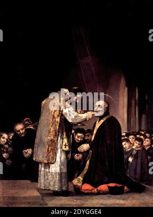 La última comunión de san José de Calasanz, Francisco de Goya. Stockfoto