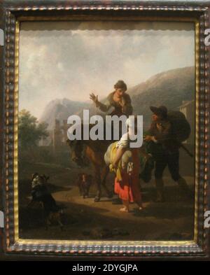 Landschaft mit Reisenden von Nicolas Antoine Taunay (1755-1830) Stockfoto