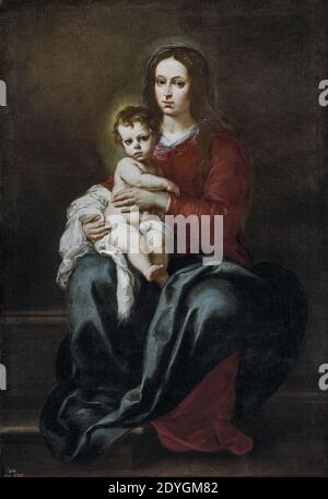 La Virgen con el Niño (Murillo). Stockfoto