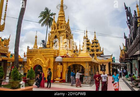 Kyauktan Township, Yangon Region Myanmar Burma Asien, besuchen Sie die Kyauktan Ye Le Pagode Stockfoto