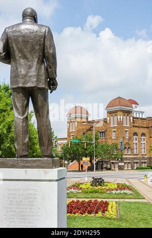 Birmingham Alabama, Kelly Ingram Park Martin Luther King MLK-Statue, Denkmal für öffentliche Kunst 16th Street Baptist Church, 1963 Bombing Civil Rights Movement, Stockfoto