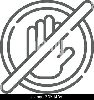 Ad Blocker Vektor-Symbol Moderne einfache Vektor-Illustration Stock Vektor