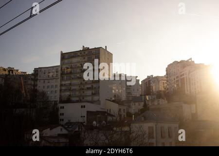 Lllustration des täglichen Lebens in Paris, Frankreich. Lllustration du quotidien à Paris en France. Stockfoto