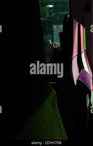 Lllustration des täglichen Lebens in Paris, Frankreich. Lllustration du quotidien à Paris en France. Stockfoto