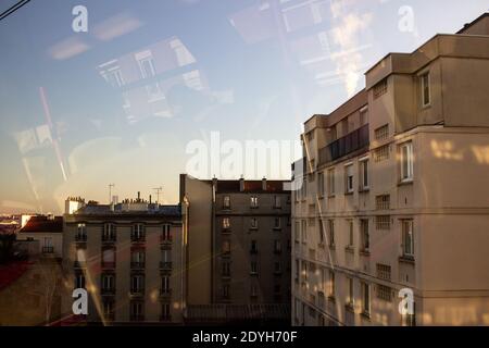 Lllustration des täglichen Lebens in Paris, Frankreich. Lllustration du quotidien à Paris en France. Stockfoto