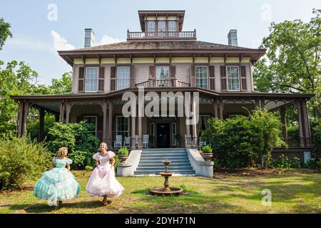 Alabama Eufaula Fendall Hall Young–Dent Home, historisches Haus im italienischen Stil, Museum 1860, führt belles Frauen, historische Kleider, Vordereingang, Außenansicht ou Stockfoto