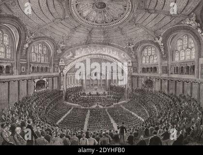 La salle des fêtes, dans le Palais du Trocadéro. Stockfoto