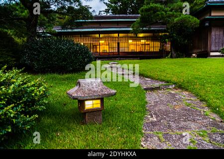 Japanische Architektur und Design in Sanyoso Ryokan, Izunokuni, Japan Stockfoto