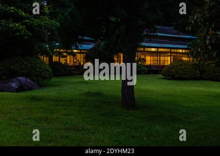 Japanische Architektur und Design in Sanyoso Ryokan, Izunokuni, Japan Stockfoto