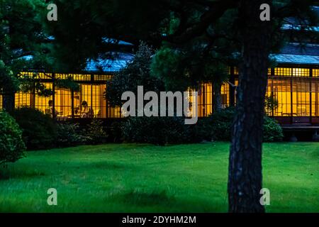 Japanische Architektur und Design in Sanyoso Ryokan, Izunokuni, Japan Stockfoto