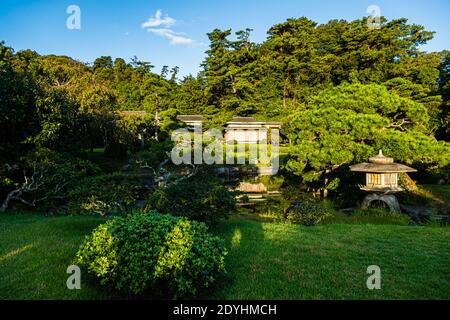 Japanische Architektur und Design in Sanyoso Ryokan, Izunokuni, Japan Stockfoto