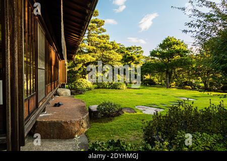 Japanische Architektur und Design in Sanyoso Ryokan, Izunokuni, Japan Stockfoto