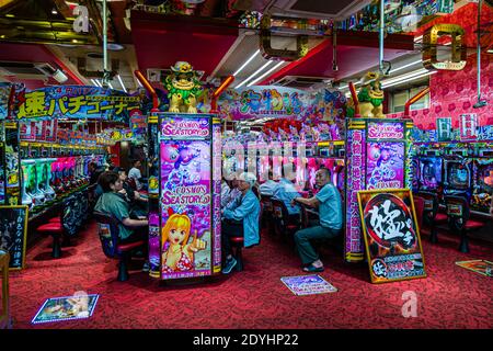 Pachinko Arcade Spiel in Ito, Japan Stockfoto