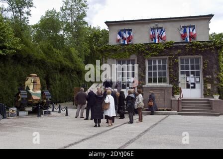 Museum mit dem Eisenbahnwaggon, in dem der Waffenstillstand des Ersten Weltkriegs 1918 unterzeichnet wurde, Compiegne, Frankreich. Frankreich. Stockfoto