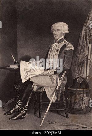 Lafayette, Marie Joseph Paul Yves Roch Gilbert Du Motier, marquis de. Stockfoto