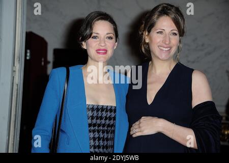 Marion Cotillard und Maud Fontenoy beim Galadinner der Maud Fontenoy Fondation im Hotel de la Marine in Paris, Frankreich am 9. April 2013. Foto von Nicolas Briquet/ABACAPRESS.COM Stockfoto