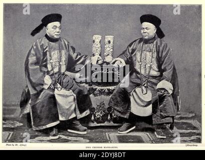 Lai-Afong, Zwei Chinesische Mandarinen. Stockfoto