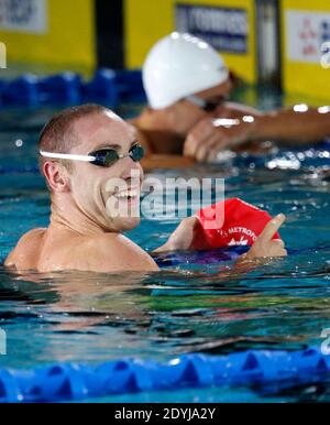 Jeremy Stravius während der Französischen Schwimmmeisterschaften 2013 im Brequigny Schwimmbad in Rennes, Frankreich am 14. April 2013. Foto von Julien Ermine/ABACAPRESS.COM Stockfoto