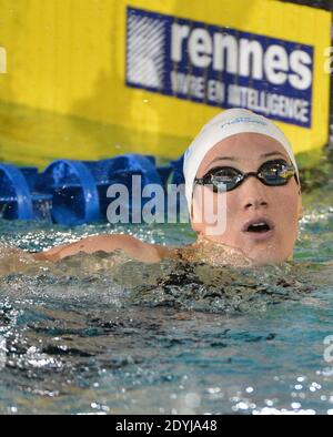 Camille Muffat während der Französischen Schwimmmeisterschaften 2013 im Brequigny Schwimmbad in Rennes, Frankreich am 14. April 2013. Foto von Christian Liewig/ABACAPRESS.COM Stockfoto