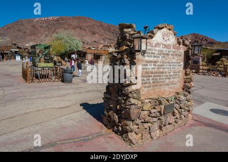 California, San Bernardino County, Calico Ghost Town, gegründet 1881 als Silberbergbaustadt Stockfoto