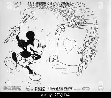 WALT DISNEYS MICKEY MOUSE in THRU THE MIRROR 1936 Regisseur DAVID HAND Walt Disney Productions / United Artists Stockfoto