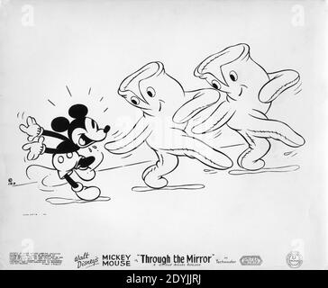 WALT DISNEYS MICKEY MOUSE in THRU THE MIRROR 1936 Regisseur DAVID HAND Walt Disney Productions / United Artists Stockfoto