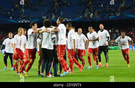 FC Bayern's während des UEFA Champions League Halbfinales Zweitligaspiel zwischen FC Barcelona und FC Bayern München im Camp Nou Stadion in Barcelona, Spanien, 1. Mai 2013. Foto von Christian Liewig/ABACAPRESS.COM Stockfoto