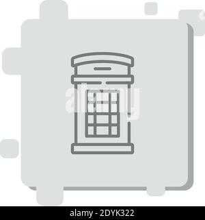 Telefonzelle Vektor-Symbol Moderne einfache Vektor-Illustration Stock Vektor