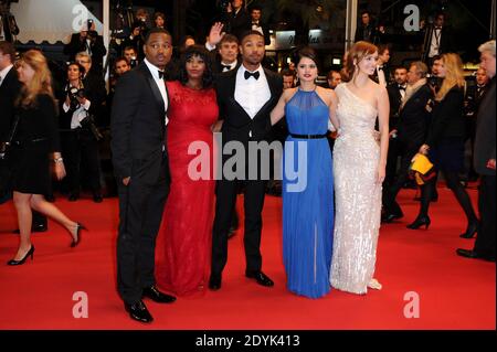 Octavia Spencer, Michael B. Jordan, Regisseur Ryan Coogler und Melonie Diaz bei der Vorstellung des Films 'Fruitvale Station', der am 16. Mai 2013 im Palais des Festivals im Rahmen des 66. Filmfestivals in Cannes, Frankreich, stattfand. Foto von Aurore Marechal/ABACAPRESS.COM Stockfoto