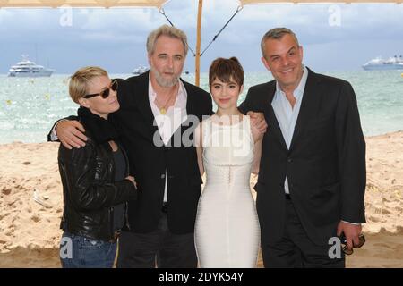 Sami Gayle, Danny Huston, Ari Folman, Robin Wright posieren während Le Congres Photocall in Cannes, Frankreich am 17. Mai 2013. Foto von Alban WytersABACAPRESS.COM Stockfoto