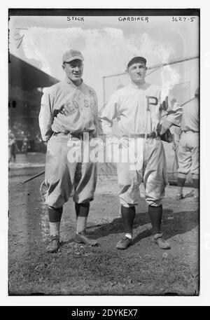 Larry Gardner, Boston AL & Milt lieferbar, Philadelphia NL (Baseball) Stockfoto