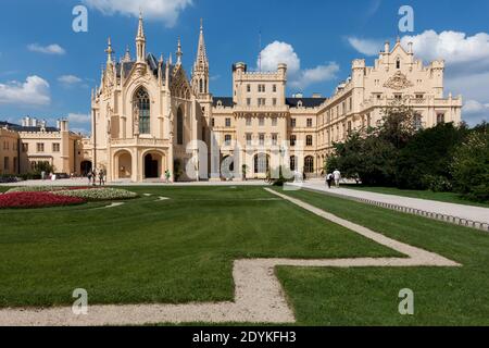 Schloss Lednice Schloss Lednice Czecch Republik UNESCO-Denkmal Stockfoto