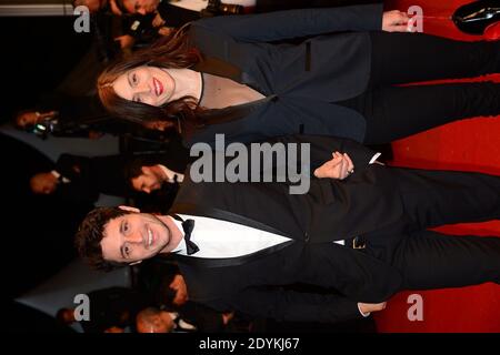 JEREMIE Elkaim, Valerie Donzelli Arriving at Only God Forgives Vorführung im Palais des Festivals im Rahmen des 66. Filmfestivals von Cannes, in Cannes, Südfrankreich, am 22. Mai 2013. Foto von Nicolas Briquet/ABACAPRESS.COM Stockfoto