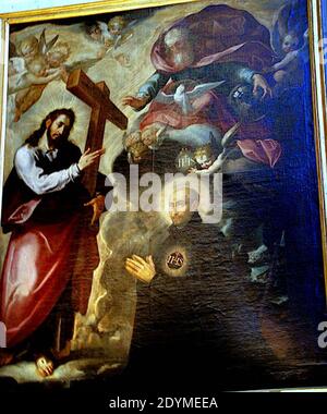 La visión de San Ignacio de Loyola (Sacristía Mayor de la catedral de Sevilla). Stockfoto