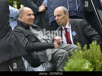 Der CEO der Dassault Group Serge Dassault am Flughafen Le Bourget in der Nähe von Paris, am 21. Juni 2013 während der 50. Internationalen Paris Air Show. Foto von Mousse/ABACAPRESS.COM Stockfoto